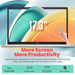 HP 17.3" HD+ Touchscreen Laptop, AMD Ryzen 5 7430U, 20GB RAM, 1TB SSD, Windows 11 Pro, Backlit Keyboard, AI Copilot - Thumbnail 3