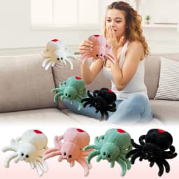TOPRenddon Plush Spider Stuffed Animal Toy, Soft 10 inch Kawaii Halloween Plush Spider Stuffed Toys Decorations Cuddle Gift for Kids and Adults - Thumbnail 3