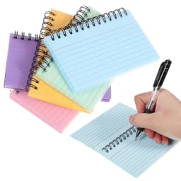 Small Notepad Notebook Ruled Spiral Bound Cards Blank Index Tearable Paper 5 Pcs - Thumbnail 1