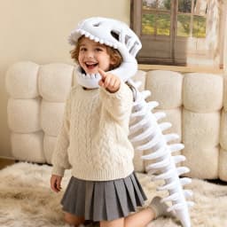 Stuffed Dinosaur, Dinosaur Skeleton Plush, Plush T Rex Bones, Plush Dinosaur Skeleton, Soft Sewn Construction for Home Display and Casual Playful Use - Thumbnail 6