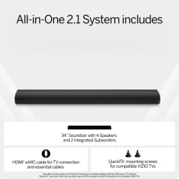 VIZIO All-in-One 2.1 Soundbar w/ Dolby Atmos, DTS:X, Bluetooth, SV210D-0806 - Thumbnail 4