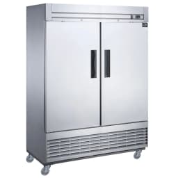 NSF 54'' Reach In Refrigerator 42 Cu.ft. Commercial 2-Door Upright Refrigerator in Stainless Steel - Thumbnail 11