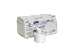 Sofpull Mini White 2-ply High-capacity Centerpull Bathroom Tissue - 2 Ply - 16 Per Carton - 1 Carton - 5.25" X 8.50" - White - Fiber - Thumbnail 2