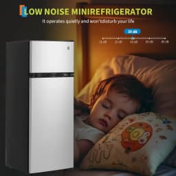 Garvee 7.5 Cu. Ft. Two-Door Refrigerator with Top Freezer, Apartment Size Fridge with 7-Level Thermostat, 39dB Low Noise Compact Fridge for Home - Thumbnail 6