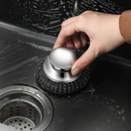 2025 New Stainless Steel Wool Scrubber, Detachable Metal Steel Scrubber Wool Pads Replacement, Heavy Duty Scrubber for Cleaning Dishes, Cast Iron - Thumbnail 7