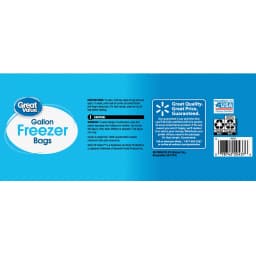 Great Value Freezer Guard Double Zipper Gallon Freezer Bag, 80 Count - Thumbnail 5