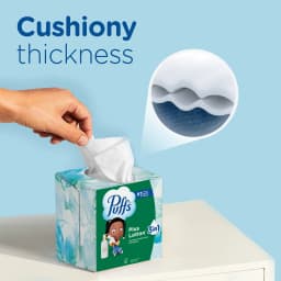 (6 pack) Puffs Plus Lotion Facial Tissues, 4 Family Boxes, 124 tissues per box - Thumbnail 6