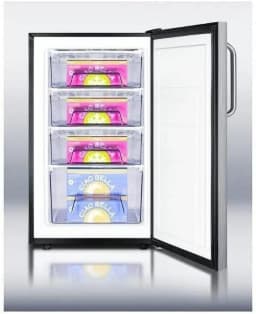 Summit FS408BLBISSTBADA Refrigerator, Stainless-Steel - Thumbnail 3