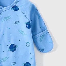 Newborn Newborn Baby Girl Clothes Infant Girl Print Long Pant Set Clothes Preemie Newborn Photography Dark Blue - Thumbnail 6
