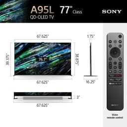 Sony 77” Class BRAVIA XR A95L QD-OLED 4K HDR Smart TV with Google TV XR77A95L -2023 Model - Thumbnail 7