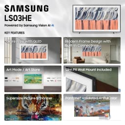 Samsung 85” Class The Frame Series LS03HE QLED 4K Samsung Vision AI Smart TV Smart Tizen TV 2026-QN85LS03HEFXZA - Thumbnail 2