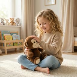 Plush Monkey, Super Soft Cuddly, 1 Piece,Suitable for Kids Playroom Decor Hugging Gift - Thumbnail 5