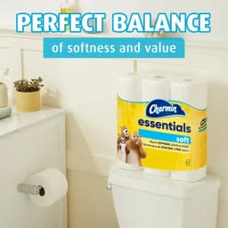 Charmin Essentials Soft Toilet Paper 12 Mega Rolls, 330 Sheets Per Roll - Thumbnail 4