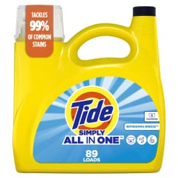 Tide Simply Laundry Detergent Liquid All-In-One, Refreshing Breeze Scent, 117 fl oz, 89 Loads - Thumbnail 1