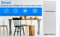 Smad 9.3 Cu ft LPG Propane Refrigerator Cottage Cabin Camper Gas Fridge RV Home - Thumbnail 7
