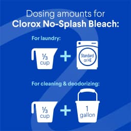 Clorox No Splash Bleach, 77 fl oz - Thumbnail 9