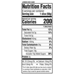 Marketside Fresh Iced Lemon Sliced Loaf Cake, 14.1 oz, 8 Count - Thumbnail 5