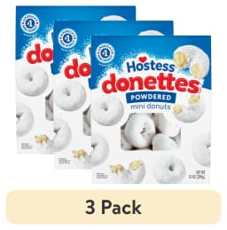 (3 pack) Hostess Donettes, Powdered Mini Donuts, 10 oz Bag - Thumbnail 1