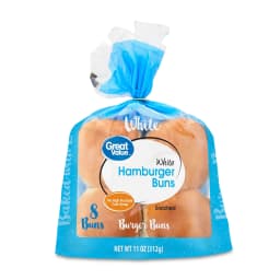 Great Value White Hamburger Buns, 11 oz, 8 Count - Thumbnail 1