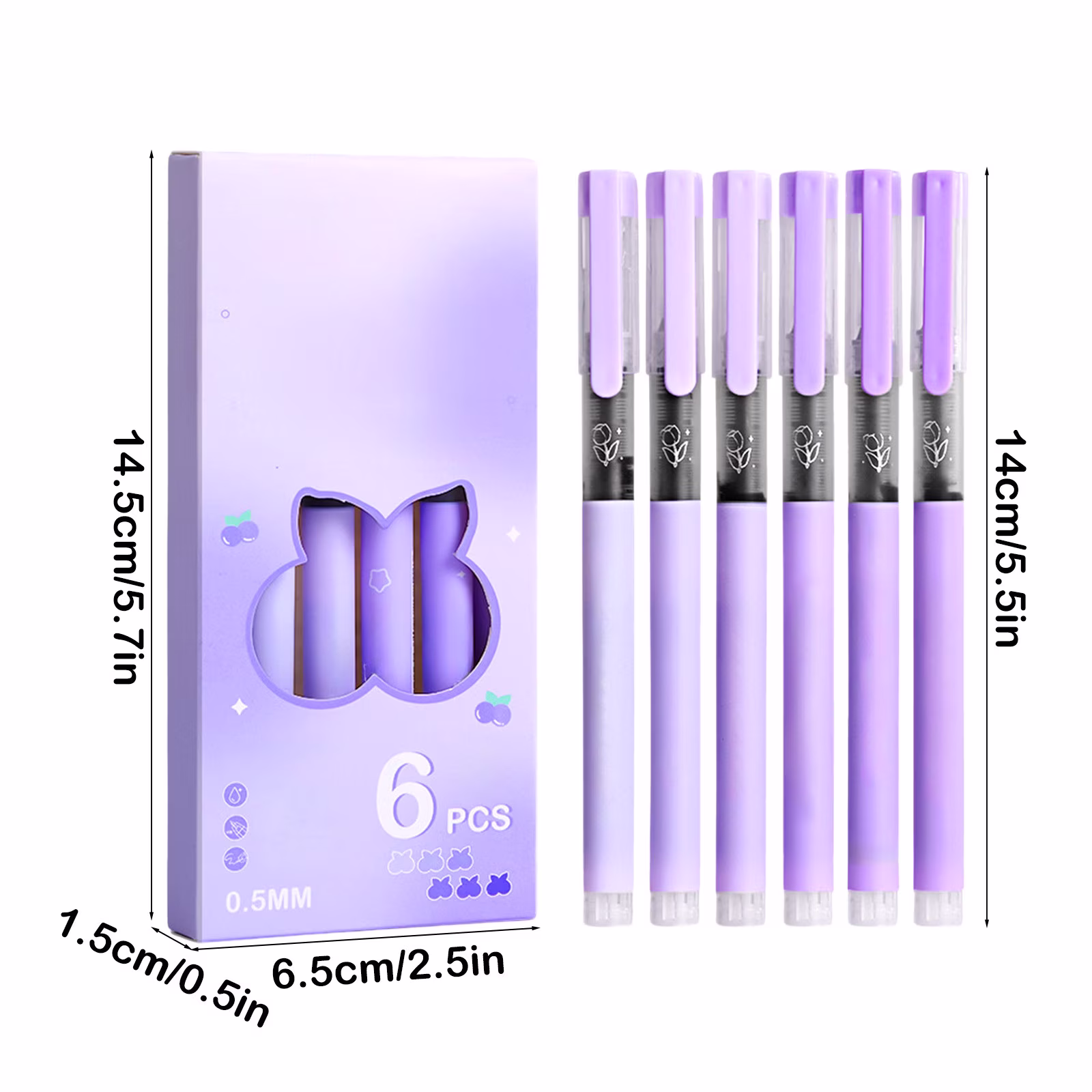Under 1$ Dollar Straight Liquid Ballpoint Pen Sign Pen, 0.5mm High Capacity Black Ink Water Pen, Fast Drying Exam Writing Pens - Thumbnail 4