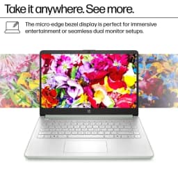 HP 14" Ultra Thin Laptop, Intel Quad-Core N150, 8GB RAM, 256GB (128GB eMMC+128GB SD Card), Windows 11 Pro - Thumbnail 6