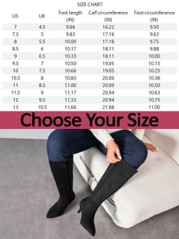 Women's Extra Wide Calf Knee High Boots Stiletto Heeled True Wide Width Plus Size Knee-High Boot Comfort Pointed Toe Tall Long Boots for Women. - Thumbnail 6