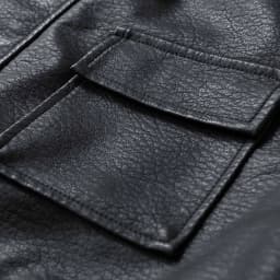 LMOIPLI Mens Faux Leather Zipper Motorcycle Jackets Lapel Collar Casual Long Sleeve Solid Color Coats Fall Winter Trendy Loose Coat with Pocket Black XXL - Thumbnail 7