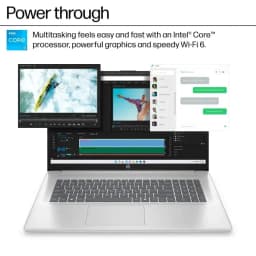 HP 17 Laptop for Business and Students - w/Microsoft Office Lifetime License, 17.3" HD+ 250 Nits IPS Display - Thumbnail 2