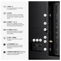 Hisense 50\" M7 Series Mini-LED QLED 4K UHD Smart Google TV (50M7QG, 2025 Model) - MiniLED, Hi-QLED, HDR10+ - Thumbnail 13