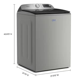 Maytag 5.3 Cu. Ft. Pet Pro Top Load Impeller Washer, Sanitize Cycle with Oxi, Silver - MTW7200RR - Thumbnail 3