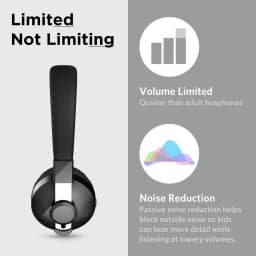 RHEA- Lilgadgets Untangled Pro Wireless Bluetooh Black, On-Ear Kids Headphones - Thumbnail 3