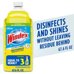 Windex Disinfectant Cleaner Multi-Surface Refill, Citrus Fresh, 67.6 fl oz - Thumbnail 1