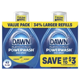 Dawn Powerwash Spray Refill, Dish Soap, Dishwashing Liquid, Lemon, 2 Refills, 43 Fl Oz - Thumbnail 1