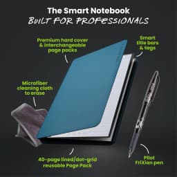 Rocketbook Smart Reusable Pro Notebook - Work and Business - Executive Size Navy Blue - Thumbnail 3