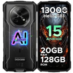 DOOGEE Fire 5 Pro Rugged Phone, Android 15 with Triple Card Slot & Gemini AI, 13000mAh Battery, Octa Core, 20GB+128GB/2TB, 6.6" HD+90Hz, IP68 Waterproof, NFC/OTG - Thumbnail 1