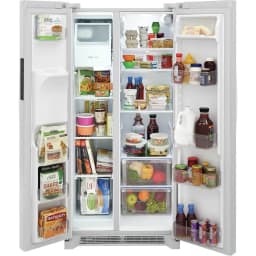 Frigidaire 223 Cu Ft Side-By-Side Refrigerator with Adjustable Storage and Ice Maker, White - Thumbnail 3
