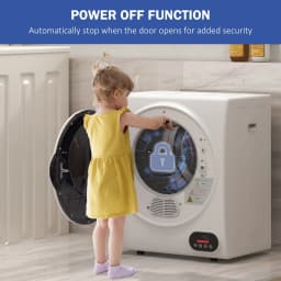 HOMCOM 9 lb 120V White Electric Dryer - Thumbnail 5