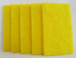 Yellow Industrial Medium Duty Cleaning Scouring Pad Pot Griddle Bathroom 3"X5" - Thumbnail 4