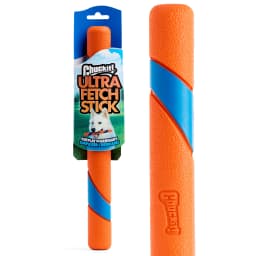 Chuckit! Ultra Fetch Stick Durable Rubber Interactive Outdoor Fetch Dog Toy, 12" for Dogs 10 to 120+ lb All Breeds, Orange and Blue, Pack - Thumbnail 8