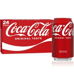 Coca-Cola Soda Pop Cans, 12 fl oz, 24 Pack - Thumbnail 1