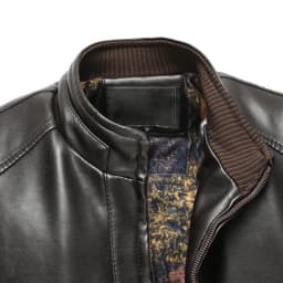 Maoxin Men's Jacket Men's Fashion Vintage Motorcycle Solid Color Zipper Pocket Leather Long Sleeved Hooded Jacket Plus Size Jackets for Men Black L - Thumbnail 4
