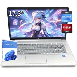 HP 17.3 Inch Business & Student Laptop Computer, Intel Celeron N4500 Processor,4 GB RAM, 256 GB SSD, Intel UHD Graphics - Thumbnail 1