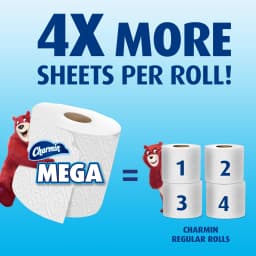 Charmin Ultra Strong Toilet Paper, 12 Mega Roll, 264 Sheets per Roll - Thumbnail 8