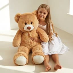 HollyHOME 36 Inch Giant Teddy Bear Big Plush Stuffed Animal Soft Cuddly Toy Gift for Girlfriend Kids Valentine's Day Tan - Thumbnail 2