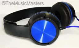 RHEA- New! Dj Style Stereo Headphones Hq Sound Home Audio Studio Phone Tablet Pc Blue - Thumbnail 1