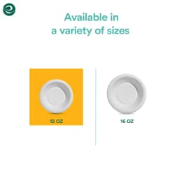 ECO SOUL Disposable Paper Bowls, 12 oz, White, 1000 Count (1 Pack) - Thumbnail 7