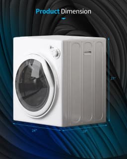 TABU 3.2 cu.ft. Portable Dryer for Clothes,13lbs Compact Dryer,Front Load,Stainless Steel Tub,White - Thumbnail 6