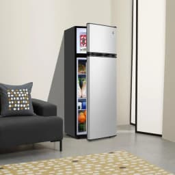 Garvee 7.5 Cu. Ft. Two-Door Refrigerator with Top Freezer, Apartment Size Fridge with 7-Level Thermostat, 39dB Low Noise Compact Fridge for Home - Thumbnail 9