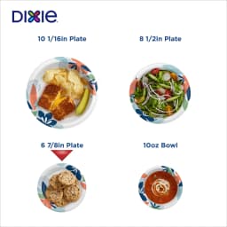 Dixie Disposable Paper Plates, 6.8", Multi-Color, 50 Count - Thumbnail 6