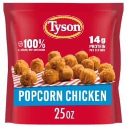 Tyson Popcorn Chicken, 25 oz (Frozen, Fully Cooked) - Thumbnail 1